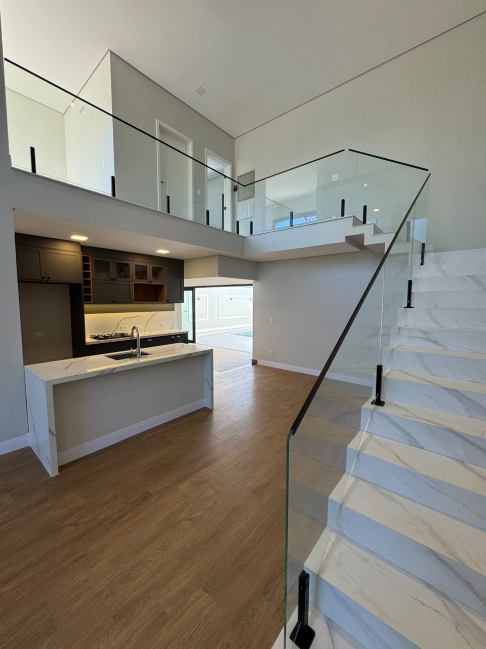 Sala e cozinha integrada